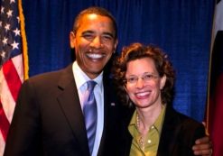 Michelle Nunn and Barack Obama