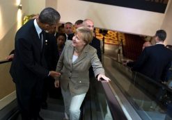 Obama Merkel NATO Summit