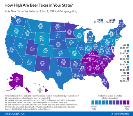 Which States Are Most Drunk on Beer Taxes? | People's Pundit Daily