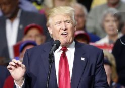 Donald Trump speaks to supporters in Akron, Ohio on Monday August 22, 2016. (Photo: AP/Associated Press)