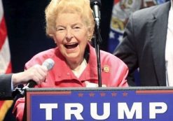 FILE: March 11, 2016: Conservative activist Phyllis Schlafly introduces Republican presidential candidate Donald Trump. (Photo: AP/Associated Press)