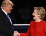 Republican presidential nominee Donald Trump shakes hands with Democratic presidential nominee Hillary Clinton after the presidential debate at Hofstra University. (Photo: Associated Press/AP)