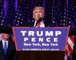 NOVEMBER 8, 2016: Then-President-Elect Donald J. Trump speaks to supporters on Election Night in New York York City. (Photo: Associated Press)