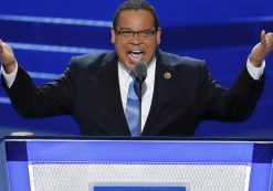 In this July 25, 2016, file photo, Rep. Keith Ellison, D-Minn., speaks during the first day of the Democratic National Convention in Philadelphia. Ellison, a prominent progressive and the first Muslim elected to Congress, has emerged as an early contender to become chair of the Democratic National Committee, backed by much of the party’s liberal wing. (Photo: AP, File)