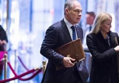 Oklahoma Attorney General Scott Pruitt arrives at Trump Tower in New York, Wednesday, Dec. 7, 2016. (Photo: AP)