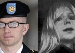 Bradley Manning, left, was arrested in 2010 and later revealed after being convicted of espionage that he identifies as a woman, Chelsea Manning, right.