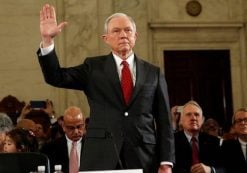 Sen. Jeff Sessions, R-Ala. is sworn in on Capitol Hill in Washington, Tuesday, Jan. 10, 2017, prior to testifying at his confirmation hearing for attorney general before the Senate Judiciary Committee.