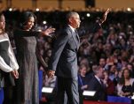 President Barack Obama waves as he is joined by First Lady Michelle Obama and daughter Malia Obama after giving his presidential farewell address at McCormick Place in Chicago, Tuesday, Jan. 10, 2017. (Photo: AP)