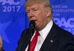 President Donald J. Trump speaks at the Conservative Political Action Conference (CPAC) in Maryland on Feb. 24, 2017.