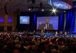 President Donald J. Trump speaks at the Conservative Political Action Conference (CPAC) in Maryland on Feb. 24, 2017.