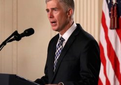Judge Neil Gorsuch speaks after he is nominated by President Donald J. Trump for the U.S. Supreme Court on January 31, 2017.