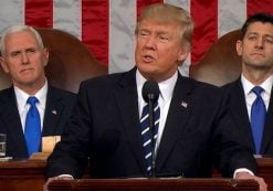 President Donald J. Trump addresses a joint session of Congress on Tuesday Feb. 28, 2017.