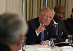 President Donald J. Trump holds a meeting with manufacturing leaders on Thursday Feb. 23, 2017. (Photo: Reuters)