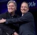 White House Chief of Staff Reince, left, and Senior Counselor Steve Bannon, right, make a joint appearance at the Conservative Political Action Conference in Maryland on Feb. 23, 2017.