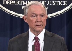 Attorney General Jeff Sessions speaks at the Justice Department in Washington, March 2, 2017.