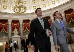 House Speaker Paul Ryan, R-Wis., arrives on Capitol Hill in Washington, Friday, March 24, 2017. (Photo: AP)