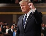 President Donald J. Trump gestures as delivers his address to a joint session of Congress on Capitol Hill in Washington D.C. on Tuesday, Feb. 28, 2017. (Photo: AP)