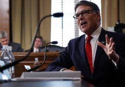 Energy Secretary-designate, former Texas Gov. Rick Perry, testifies on Capitol Hill in Washington, Jan. 19, 2017, at his confirmation hearing before the Senate Energy and Natural Resources Committee. (Photo: AP)