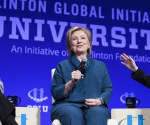 From L-R: Former U.S. President Bill Clinton, Former Secretary of State Hillary Clinton, and Vice Chair of the Clinton Foundation Chelsea Clinton, discuss the Clinton Global Initiative University during the closing plenary session on the second day of the 2014 Meeting of Clinton Global Initiative University at Arizona State University in Tempe, Arizona March 22, 2014. (Photo: Reuters)