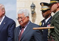 U.S. President Donald Trump and Palestinian President Mahmoud Abbas review the honor guard during a reception ceremony at the presidential headquarters in the West Bank town of Bethlehem, May 23, 2017. (Photo: Reuters)