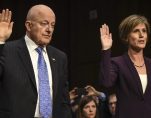 Former acting Attorney General Sally Yates and former Director of National Intelligence James Clapper are sworn in before the Senate Judiciary Committee on Capitol Hill in Washington, D.C., on May 8. (Photo: Reuters)