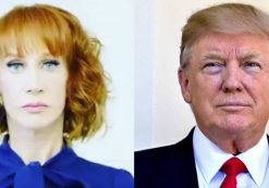 Comedian and CNN New Year's Eve host, Kathy Griffin, left, and President Donald J. Trump, right.