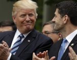 President Donald J. Trump and House Speaker Paul Ryan., R-Wis., in the Rose Garden at the White House in Washington, Thursday, May 4, 2017, after Republicans in the House passed through the ObamaCare repeal bill, the American Health Care Act (AHCA). (Photo: AP)