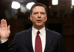 Former FBI director James Comey is sworn in prior to testifying before the Senate Intelligence Committee on June 8, 2017. (Photo: Reuters)