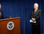 Homeland Security Secretary John Kelly, left, Secretary of State Rex Tillerson, and Attorney General Jeff Sessions outline President Trump's revised executive order restricting travel from terrorism-plagued countries. (Photo: Reuters)