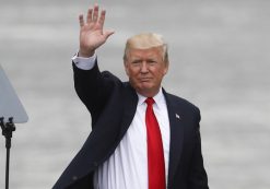 President Donald Trump waves to the crowd after speaking during a rally at the Rivertowne Marina, Wednesday, June 7, 2017, in Cincinnati. (Photo: AP)