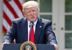 President Donald J. Trump announces his decision to pull out of the Paris Climate Accord, the Paris Agreement. (Photo: SS)