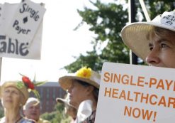 Supporters of a single payer health system rally outside the White House in September of 2009. (Photo: AP)