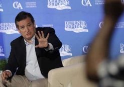 Sen. Ted Cruz, R-Texas, answers a question about health care as he holds a town hall meeting, Thursday, July 6, 2017, in Austin, Texas. (Photo: AP)