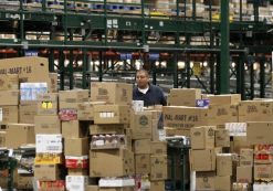 A Wal-Mart Stores Inc employee works in one of the company's distribution centers in Bentonville, Arkansas. (Photo: Reuters)