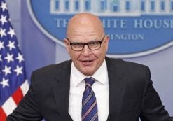 National Security Advisor H.R. McMaster answers questions at a White House press briefing. (Photo: Reuters)