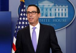 Treasury Secretary Steven Mnuchin speaks at a press briefing at the White House in Washington, U.S., February 14, 2017. (Photo: Reuters)