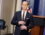 Senior White House Advisor Stephen Miller comes out to speak to reporters and conduct an interview in the White House briefing room. (Photo: Reuters)