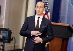 Senior White House Advisor Stephen Miller comes out to speak to reporters and conduct an interview in the White House briefing room. (Photo: Reuters)