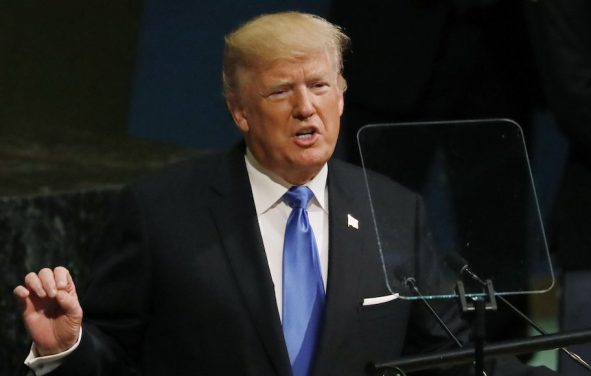 U.S. President Donald Trump addresses the 72nd United Nations General Assembly at U.N. headquarters in New York, U.S., September 19, 2017. (Photo: Reuters)