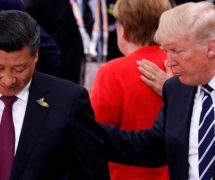 U.S. President Donald Trump talks to Chinese President Xi Jinping during the G20 leaders summit in Hamburg, Germany July 7, 2017. (Photo: Reuters)