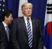 Japanese Prime Minister Shinzo Abe walks to his seat at a luncheon with President Donald Trump and South Korean President Moon Jae-in at the Palace Hotel during the United Nations General Assembly, Thursday, Sept. 21, 2017, in New York. From left, Vice President Mike Pence, Abe, Trump, and Secretary of State Rex Tillerson. (Photo: AP Photo)