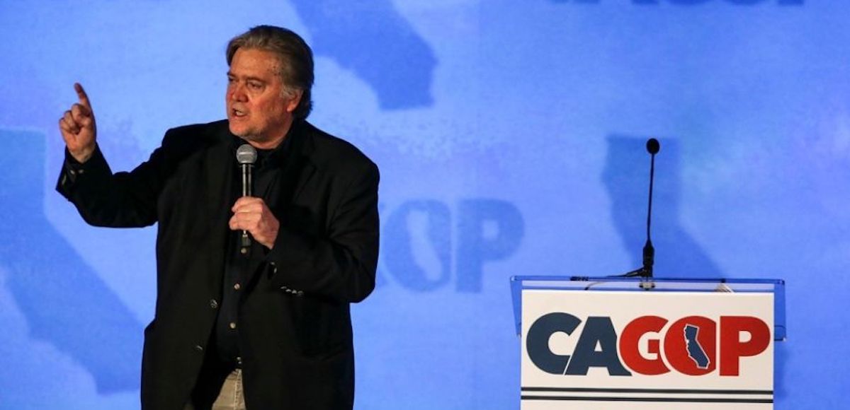 Steve Bannon, a former White House adviser to President Donald Trump, speaks at the California Republican Convention in Anaheim, Calf., on Friday Oct. 20, 2017. (Photo: AP)