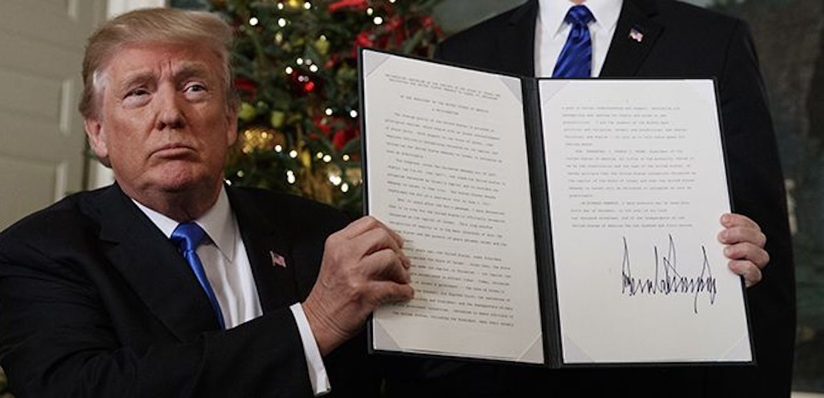 Trump Officially Recognizes Jerusalem As Capital Of Israel Orders U S