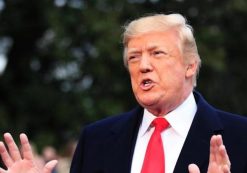 President Donald Trump speaks to reporters before leaving the White House in Washington, Friday, Dec. 15, 2017, for a trip to Quantico, Va., to attend the FBI National Academy graduation ceremony. (Photo: AP)