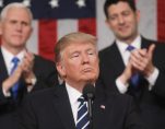 President Donald Trump addresses a joint session of Congress on Capitol Hill in Washington, Tuesday, Feb. 28, 2017, as Vice President Mike Pence and House Speaker Paul Ryan, R-Wis., listen and applaud. (Photo: AP)