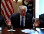 U.S. President Donald Trump, flanked by U.S. Senator Dick Durbin (D-IL) and Representative Steny Hoyer (D-MD), holds a bipartisan meeting with legislators on immigration reform at the White House in Washington, U.S. January 9, 2018. (Photo: Reuters)