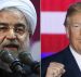 U.S. President Donald Trump, left, speaks about tax reform on Wednesday September 27, 2017. Iranian President Hassan Rouhani, right, speaks in a campaign rally for May 19, 2017.