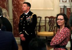 U.S. Central Intelligence Agency (CIA) director nominee Gina Haspel (R) attends Secretary of State Mike Pompeo's ceremonial swearing-in at the State Department in Washington, U.S. May 2, 2018. (Photo: Reuters)