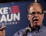 Mike Braun thanks supporters after winning the republican primary in Whitestown, Ind., Tuesday, May 8, 2018. Braun faced Todd Rokita and Luke Messer in the Republican primary race. Braun advances to a November matchup with Democrat Joe Donnelly, who is considered one of the Senate's most vulnerable incumbents. (Photo: AP)