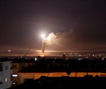 Missile fire is seen from Damascus, Syria May 10, 2018. (Photo: Reuters)